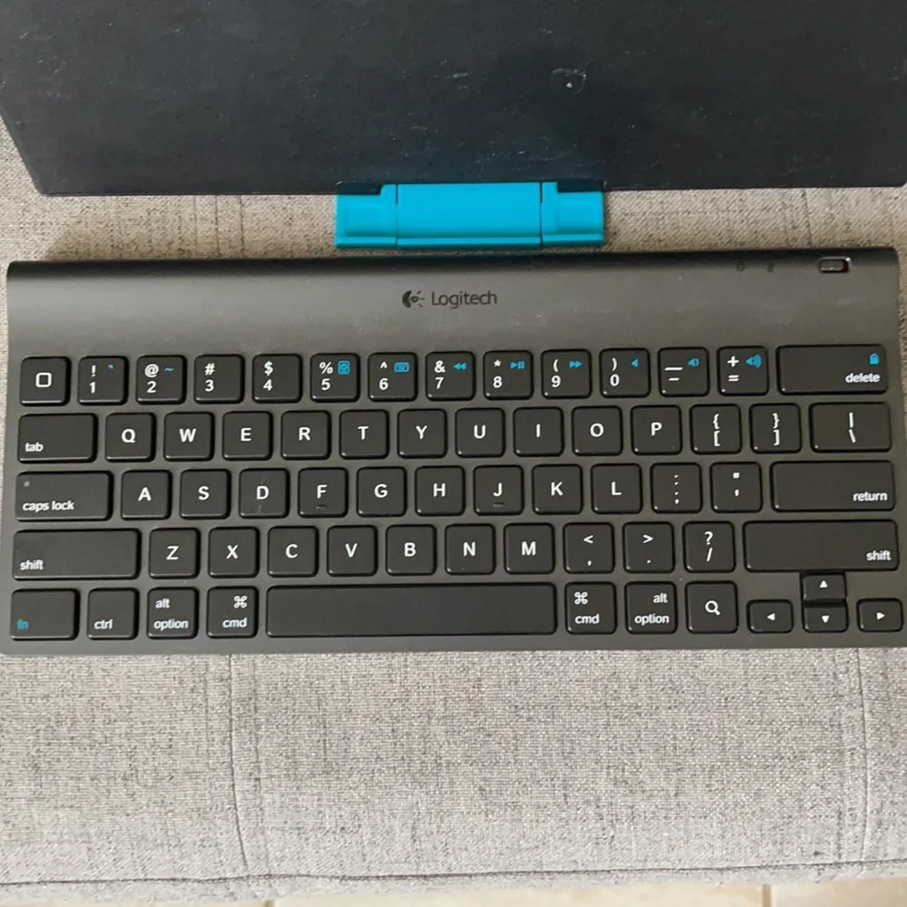 Logitech BT wireless keyboard for tablets or phones.